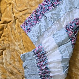 Wet Seal Womens Tiered Maxi Skirt Dress Multicolor Elastic Waist Boho